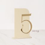 Modern Cream & Gold Table Number