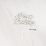 Holographic Acrylic Cake Topper