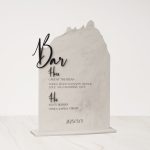 His & Hers Custom Bar Menu – Marble Acrylic