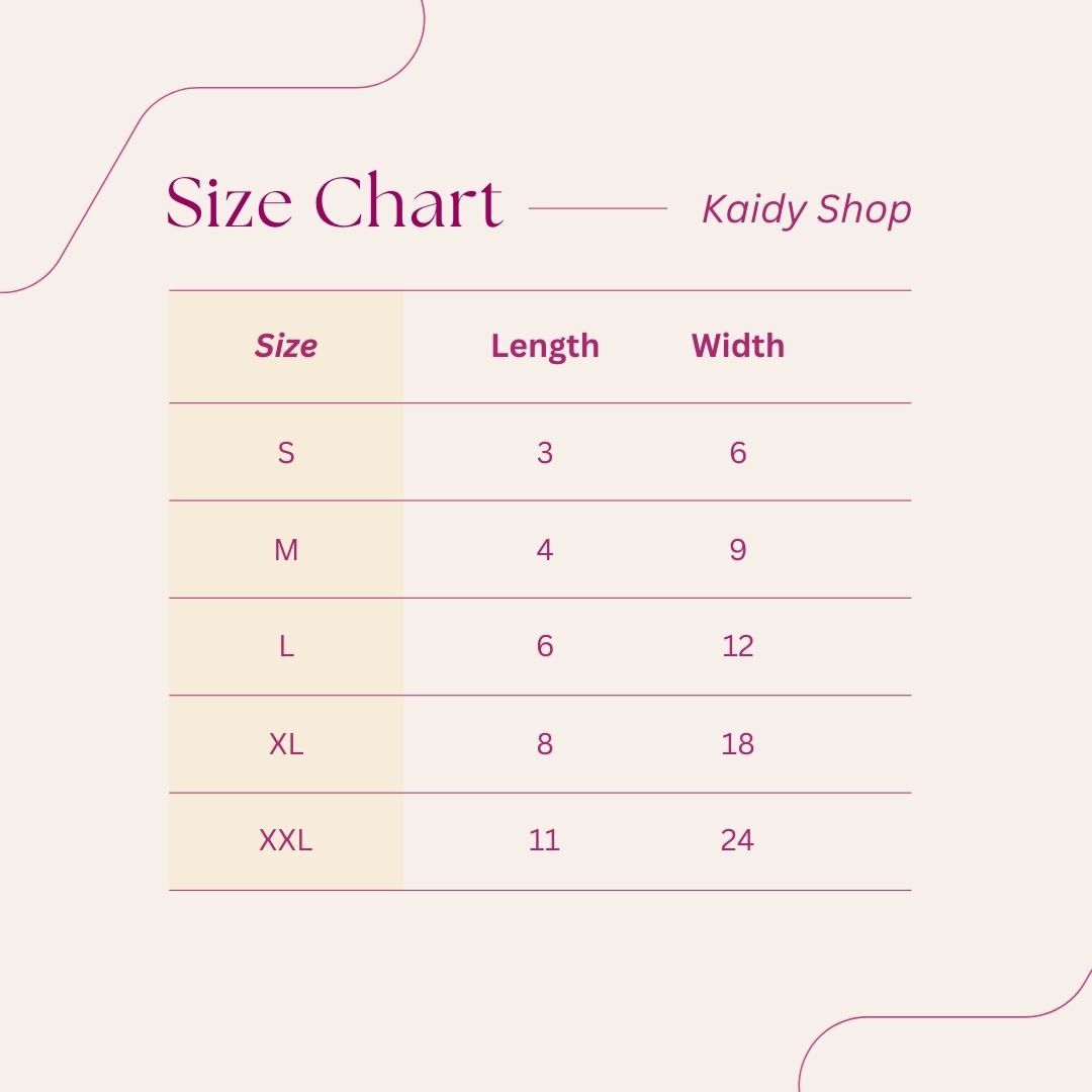 Beige Clean Size Chart Instagram Post